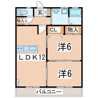 間取図 東北新幹線（東北地方）/郡山駅 バス10分太田西ノ内病院前下車:停歩5分 1階 築29年