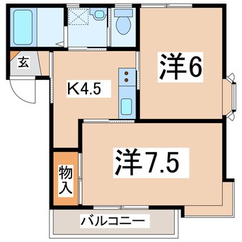 間取図 東北新幹線（東北地方）/郡山駅 バス18分山王林バス停下車:停歩9分 3階 築27年