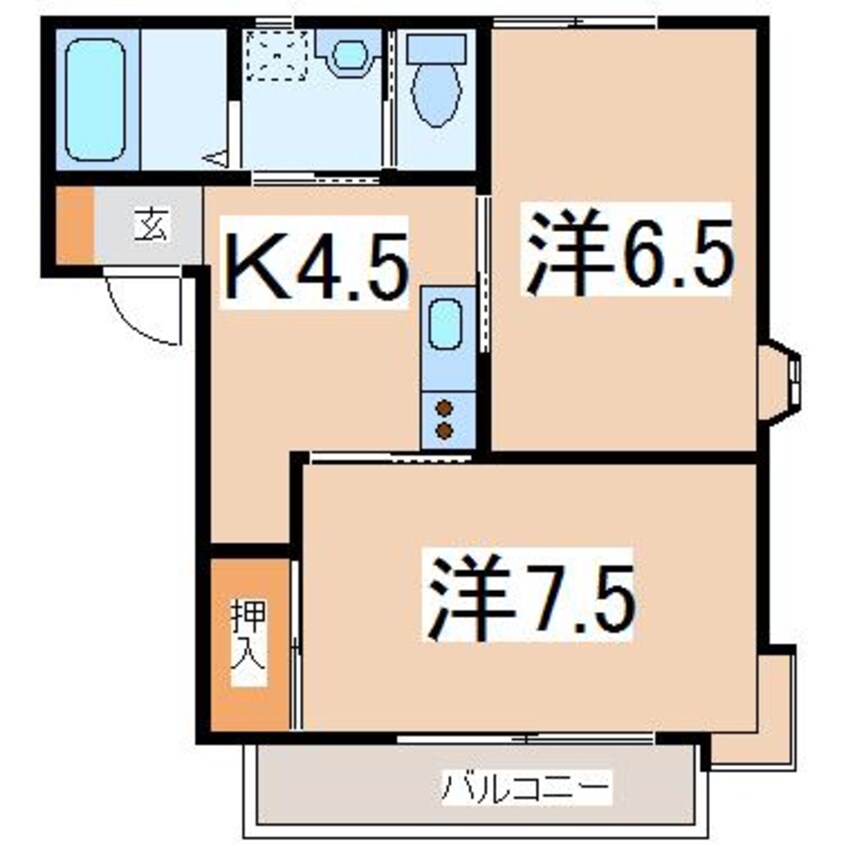 間取図 東北新幹線（東北地方）/郡山駅 バス18分山王林バス停下車:停歩9分 1階 築27年