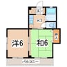 東北新幹線（東北地方）/郡山駅 バス:10分:停歩6分 2階 築43年 2Kの間取り