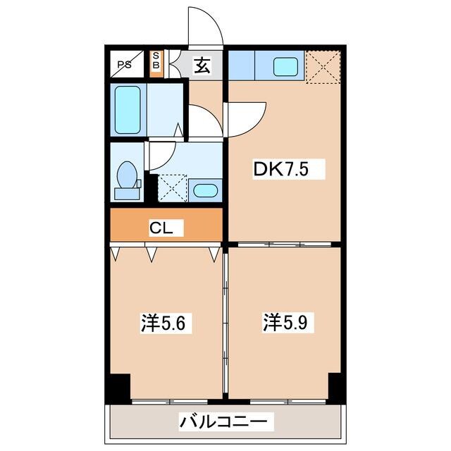 間取り図 東北新幹線（東北地方）/郡山駅 バス21分大島下車:停歩4分 7階 築21年