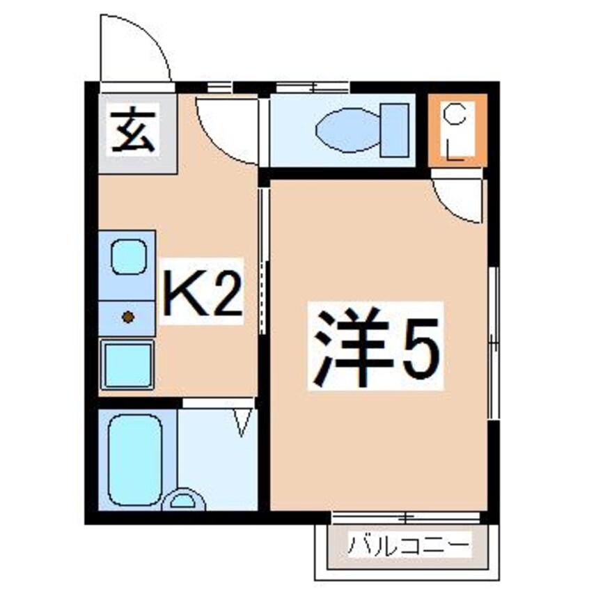 間取図 東北本線/郡山駅 徒歩15分 1階 築36年