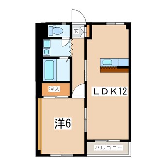 間取図 東北新幹線（東北地方）/郡山駅 バス17分テニスコート下車:停歩5分 2階 築27年