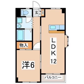 間取図 東北新幹線（東北地方）/郡山駅 バス17分テニスコート下車:停歩5分 2階 築27年