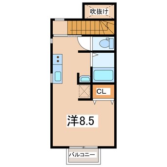 間取図 東北新幹線（東北地方）/郡山駅 バス20分下亀田下車:停歩7分 2階 築8年