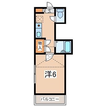 間取図 東北本線/安積永盛駅 徒歩19分 1階 築33年