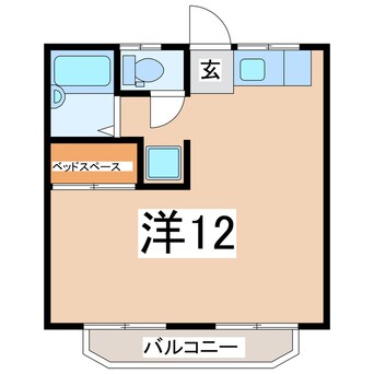 間取図 東北新幹線（東北地方）/郡山駅 バス10分久保田変電所下車:停歩10分 2階 築26年