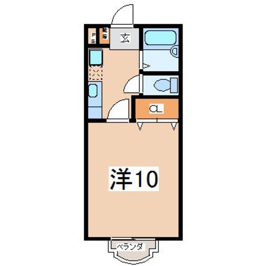 間取図 東北本線/郡山駅 徒歩22分 2階 築26年