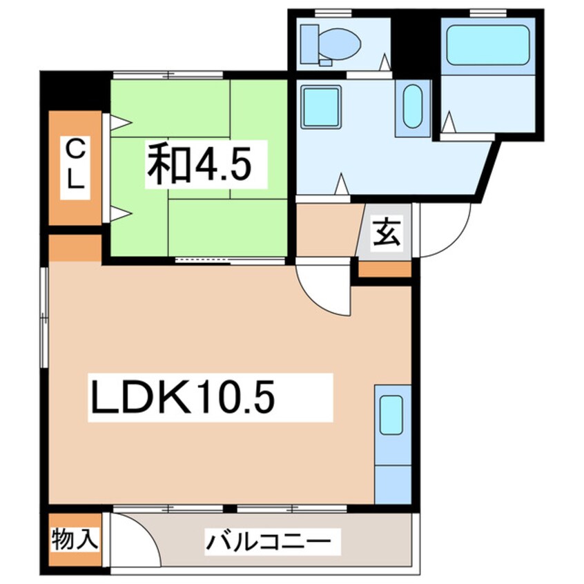 間取図 東北新幹線（東北地方）/郡山駅 バス15分鶴見坦交差点下車:停歩5分 1階 築50年