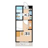 東北本線/郡山駅 徒歩19分 2階 築19年 1Kの間取り