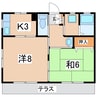東北本線/郡山駅 徒歩27分 1階 築20年 2Kの間取り