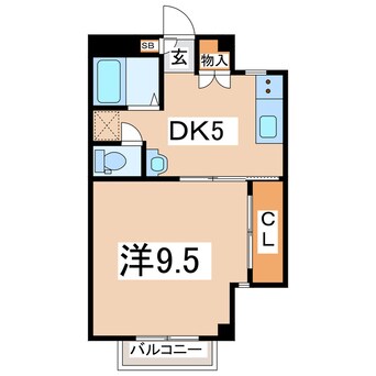 間取図 東北新幹線（東北地方）/郡山駅 バス20分鶴見坦1丁目下車:停歩5分 2階 築28年