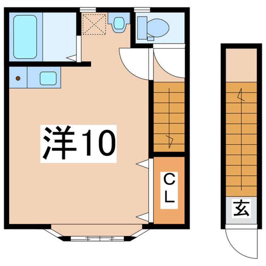 間取図 磐越西線<森と水とロマンの鉄道>/郡山富田駅 徒歩13分 2階 築27年