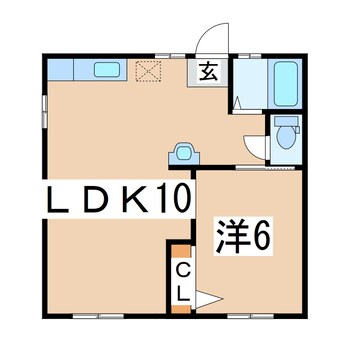 間取図 東北新幹線（東北地方）/郡山駅 バス10分第五中学校下車:停歩2分 2階 築50年