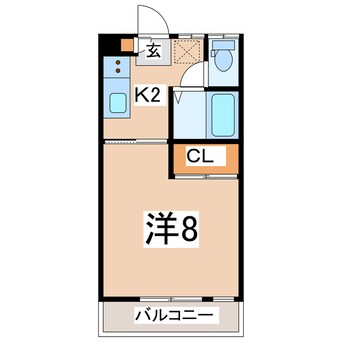 間取図 東北新幹線（東北地方）/郡山駅 バス19分疎水事務所下車:停歩1分 2階 築27年