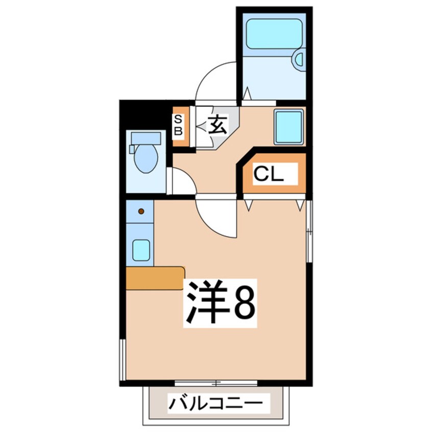 間取図 東北本線/郡山駅 徒歩14分 1階 築27年