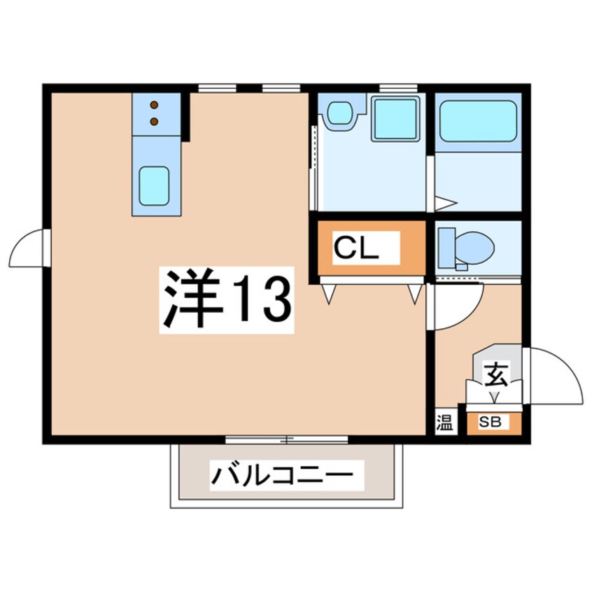 間取図 東北本線/郡山駅 バス15分並木５丁目下車:停歩7分 2階 築19年