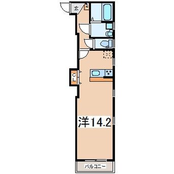 間取図 東北本線/郡山駅 徒歩23分 2階 築17年