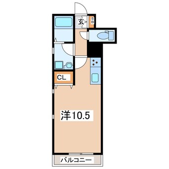 間取図 東北本線/郡山駅 徒歩23分 2階 築17年