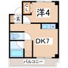 東北本線/郡山駅 徒歩22分 5階 築34年 1DKの間取り