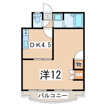 間取図 東北本線/安積永盛駅 徒歩38分 2階 築34年