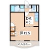 東北本線/安積永盛駅 徒歩38分 5階 築35年 1DKの間取り