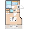 東北新幹線（東北地方）/郡山駅 バス:20分:停歩5分 2階 築27年 1Kの間取り