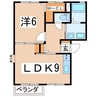 東北本線/須賀川駅 徒歩33分 2階 築31年 1LDKの間取り