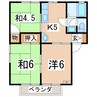 磐越西線<森と水とロマンの鉄道>/郡山富田駅 徒歩36分 2階 築32年 3Kの間取り