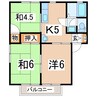 磐越西線<森と水とロマンの鉄道>/郡山富田駅 徒歩36分 1階 築31年 3Kの間取り