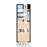 タウンズ桑野清水台Ⅲ 1Kの間取り