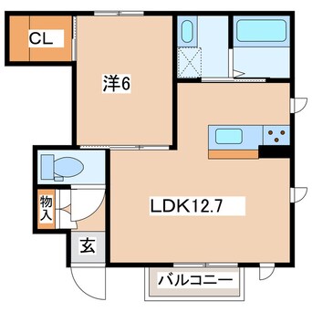 間取図 磐越西線<森と水とロマンの鉄道>/郡山富田駅 徒歩31分 1階 築7年