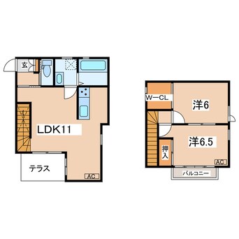 間取図 東北新幹線（東北地方）/郡山駅 徒歩16分 1-2階 築11年