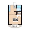 東北本線/郡山駅 徒歩21分 2階 築38年 1Kの間取り