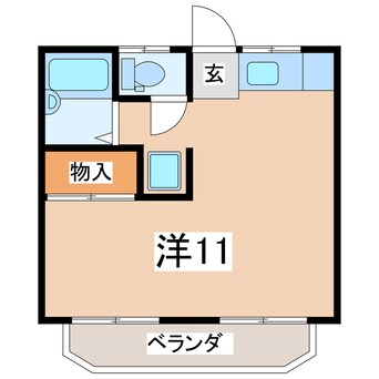 間取図 磐越西線<森と水とロマンの鉄道>/郡山富田駅 徒歩20分 1階 築25年