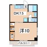 東北本線/郡山駅 徒歩9分 2階 築30年 1DKの間取り