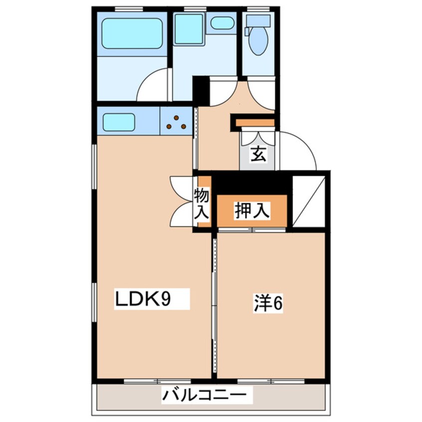 間取図 磐越西線<森と水とロマンの鉄道>/郡山富田駅 徒歩31分 2階 築25年