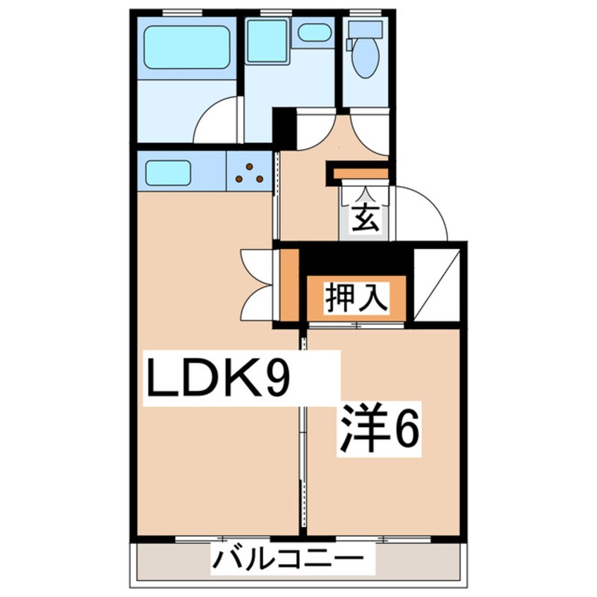 間取図 磐越西線<森と水とロマンの鉄道>/郡山富田駅 徒歩31分 1階 築25年