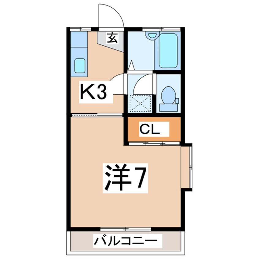 間取図 東北新幹線（東北地方）/郡山駅 徒歩30分 2階 築42年