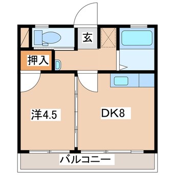 間取図 東北本線/郡山駅 バス9分深沢下車:停歩1分 3階 築38年