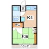 東北本線/郡山駅 徒歩37分 1階 築45年 1Kの間取り