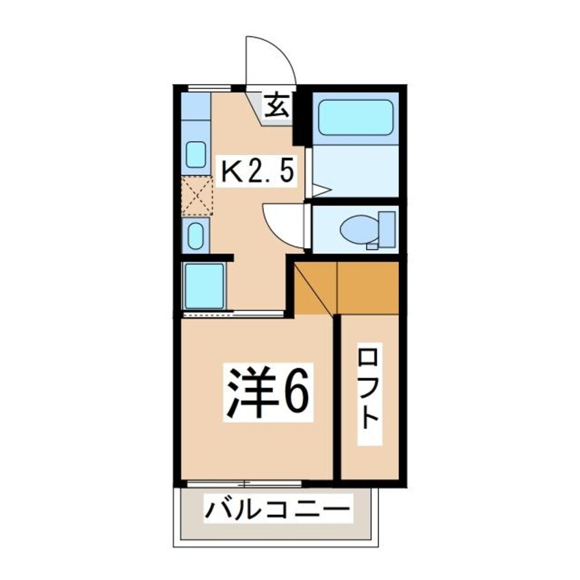 間取図 東北本線/郡山駅 徒歩32分 2階 築39年