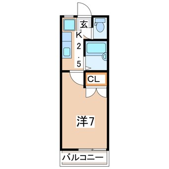 間取図 東北本線/郡山駅 バス18分大成小学校入口下車:停歩2分 1階 築31年