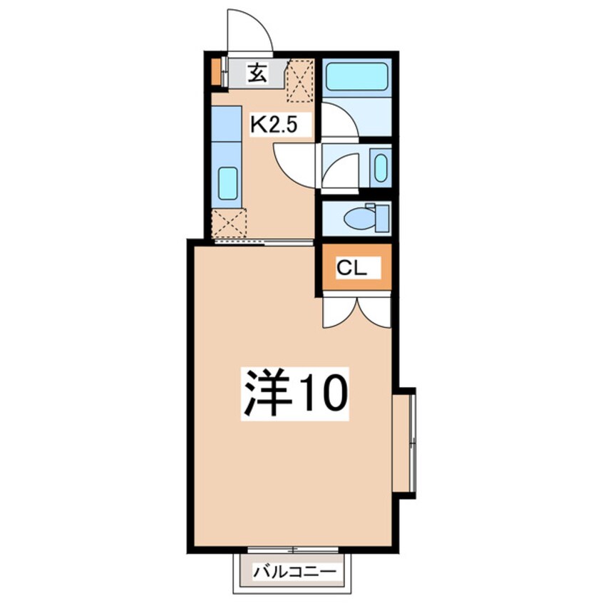 間取図 東北本線/郡山駅 徒歩20分 1階 築33年