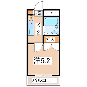 間取図 東北本線/郡山駅 バス17分開成5丁目下車:停歩2分 3階 築34年