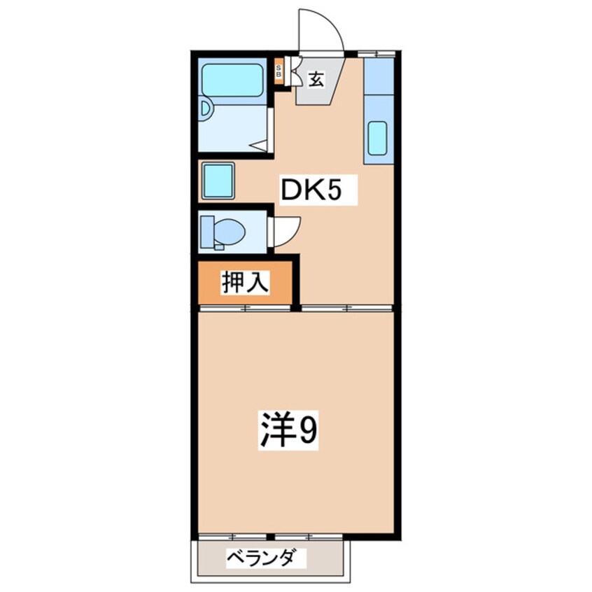 間取図 東北本線/郡山駅 徒歩17分 2階 築31年