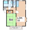 東北本線/郡山駅 バス:14分:停歩3分 2階 築26年 1LDKの間取り