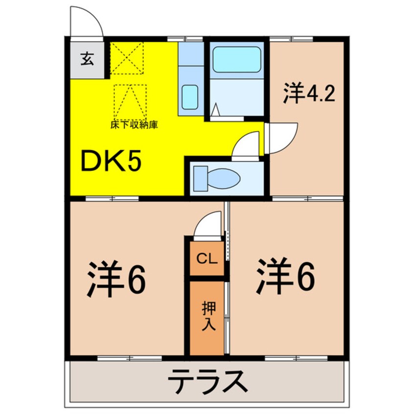 間取図 ハニーハイツ