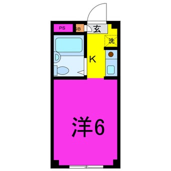 間取図 MOMO6坂戸　（坂戸市関間1丁目12-11）