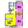 レジェン志邑 2LDKの間取り